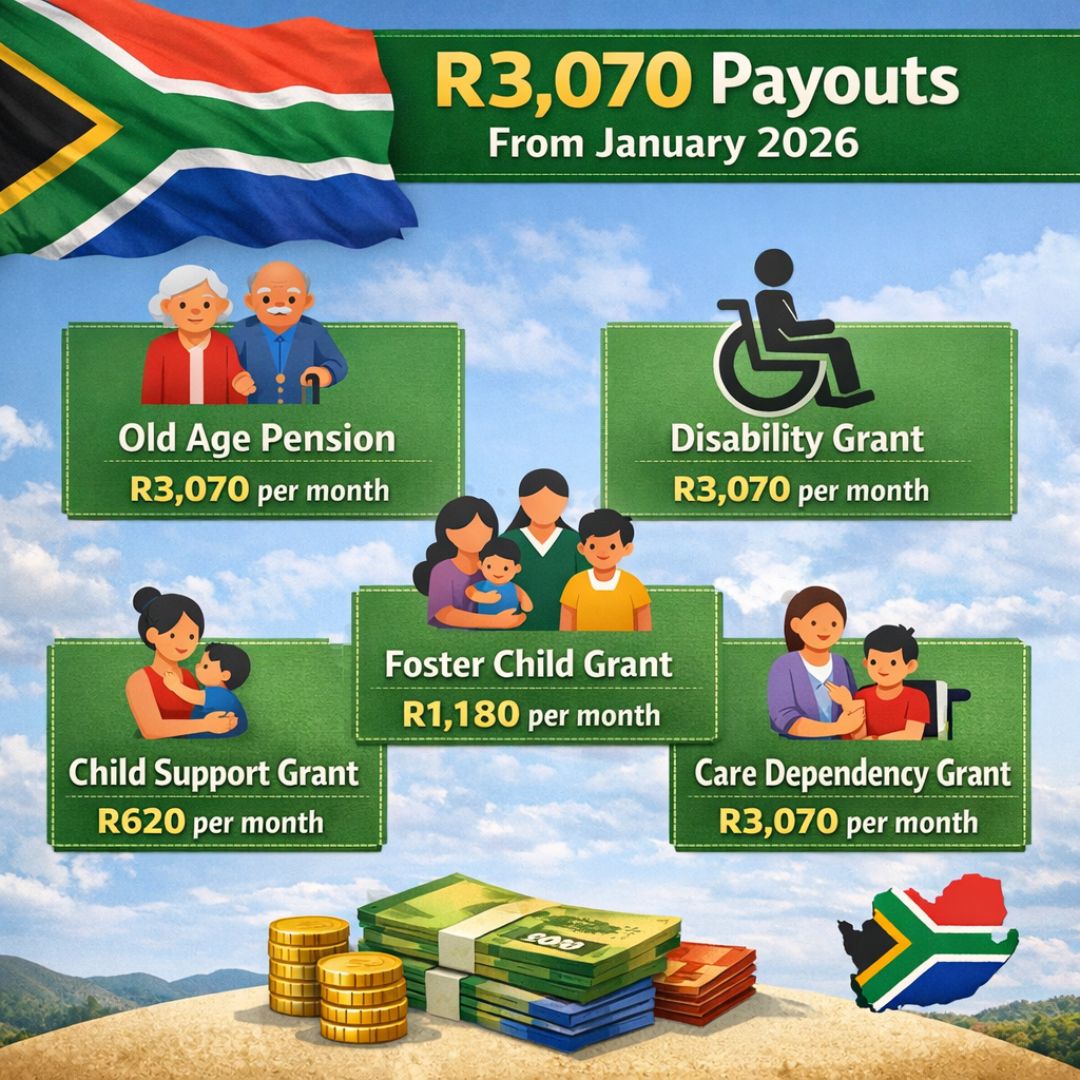 SASSA Announces R3,070 2026