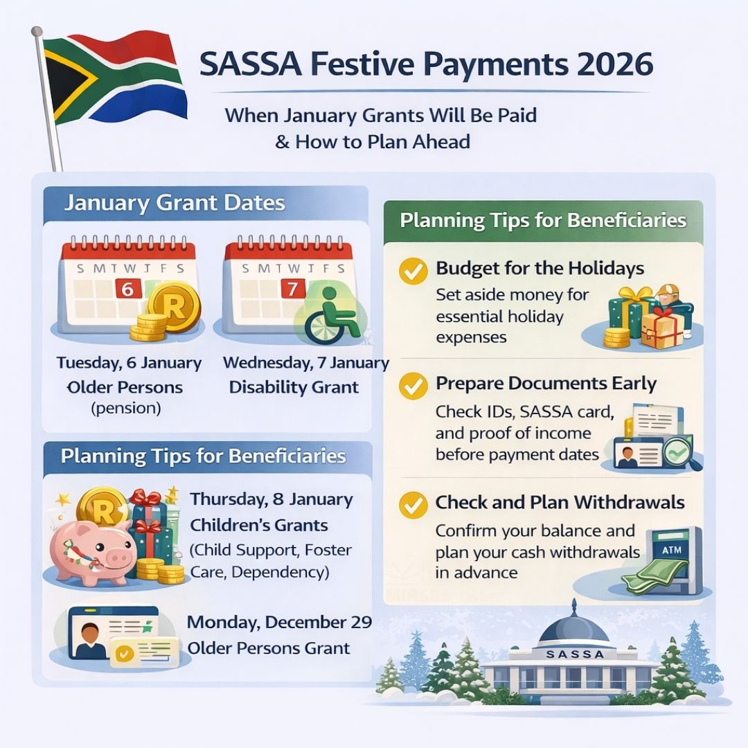 SASSA Festive Payments 2026