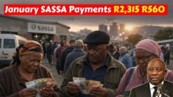 SASSA Publishes Full January Grant Schedule: R2,315 R560 and R1,250 Payments Detailed