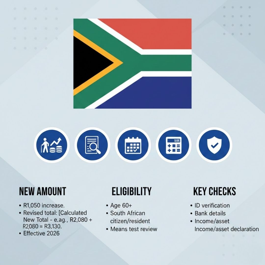 SASSA R1,050 pension increase 2026