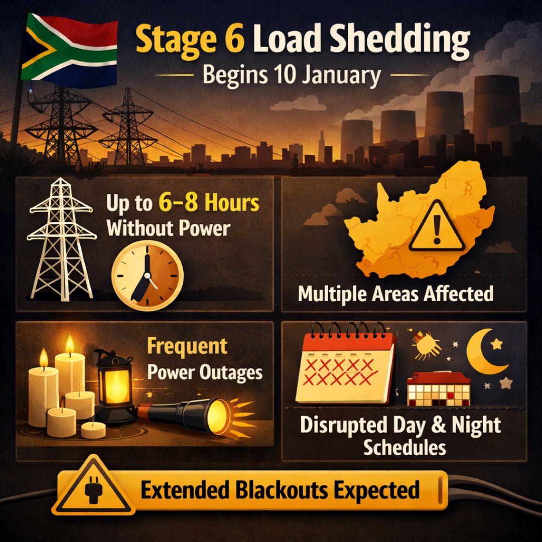 Stage 6 Load Shedding Begins