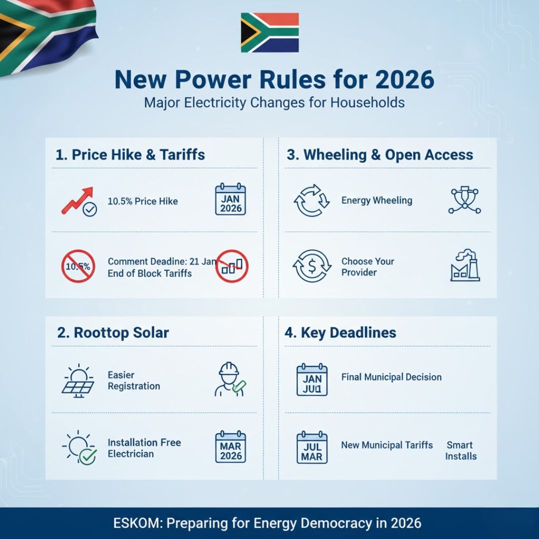 major electricity changes